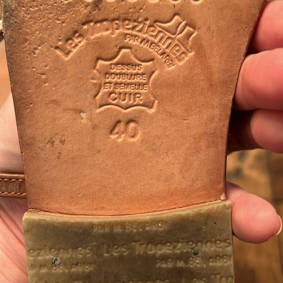 La Tropizienne leather sandals purchased in Paris. - Picture 4 of 4